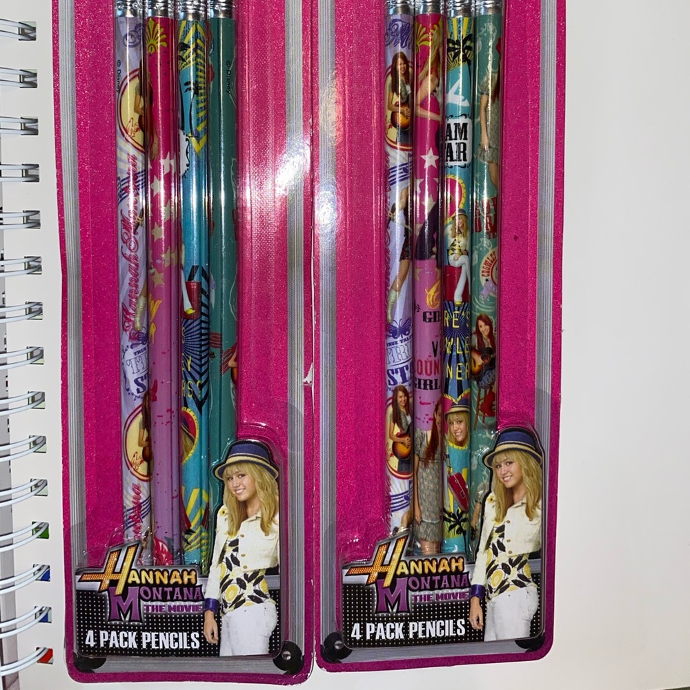 NWT 2 Hannah Montana The Movie Pencils 4 pack